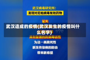 武汉造成的疫情(武汉发生的疫情叫什么名字)
