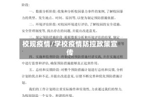 校规疫情/学校疫情防控政策宣传