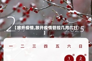【放开疫情,放开疫情管控几月几日】