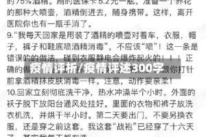 疫情评析/疫情评述300字