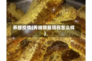 养蜂疫情(养蜂效益现在怎么样)