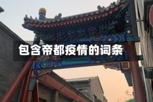 包含帝都疫情的词条