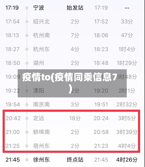 疫情to(疫情同乘信息7)-第1张图片