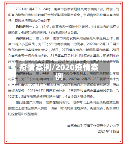 疫情案例/2020疫情案例-第1张图片