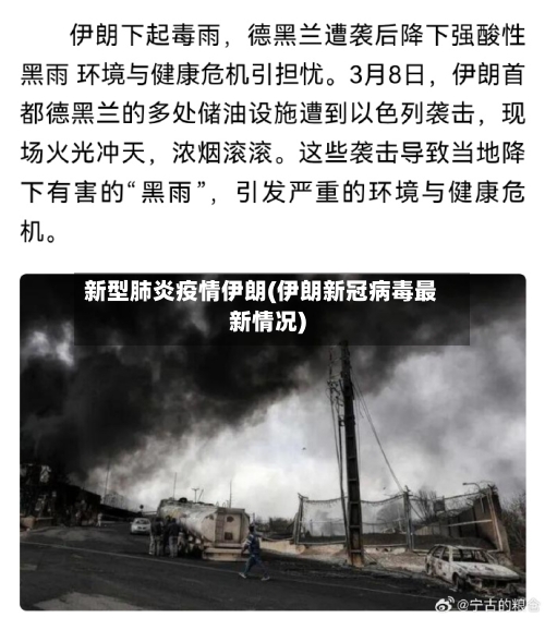 新型肺炎疫情伊朗(伊朗新冠病毒最新情况)-第1张图片